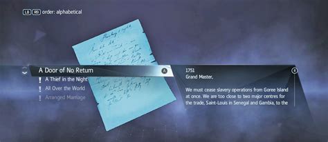 Assassin's Creed Rogue: War Letters.